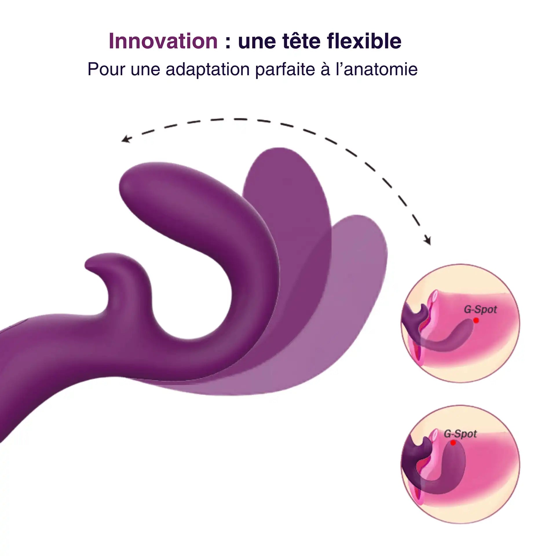 Flexio – Vibromasseur pliant flexible double stimulation