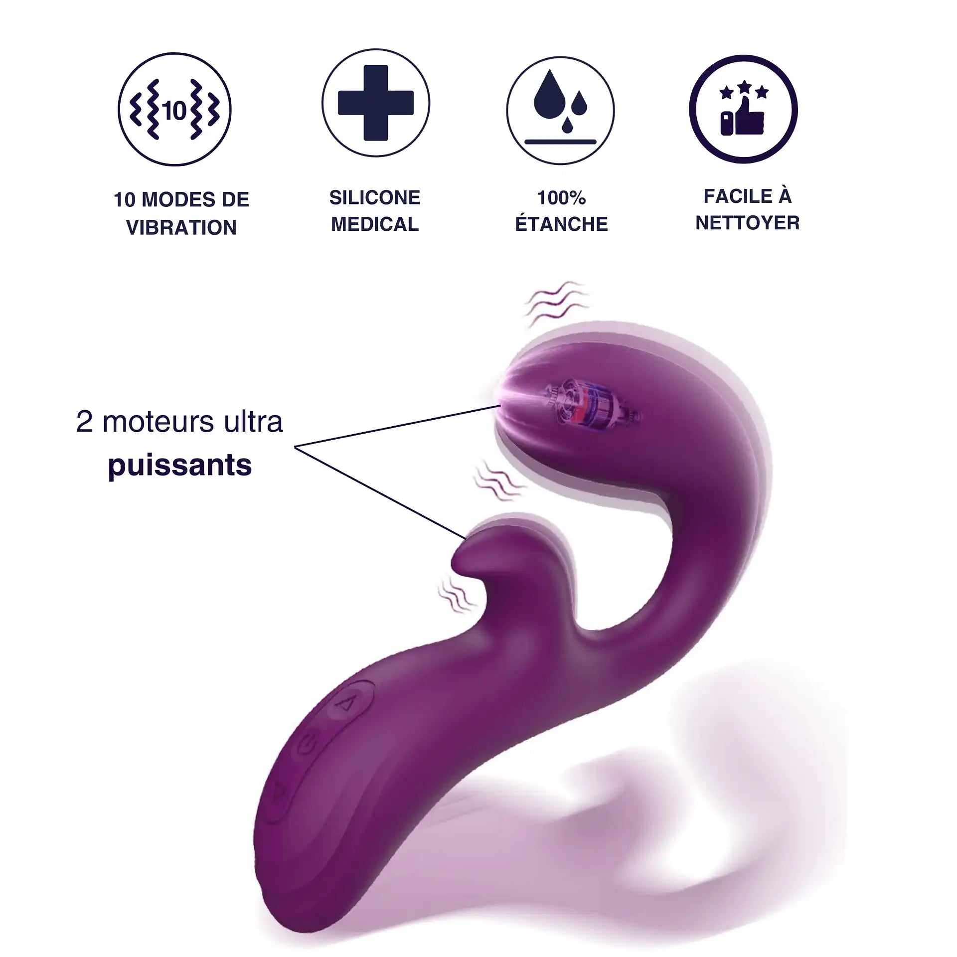 Flexio – Vibromasseur pliant flexible double stimulation