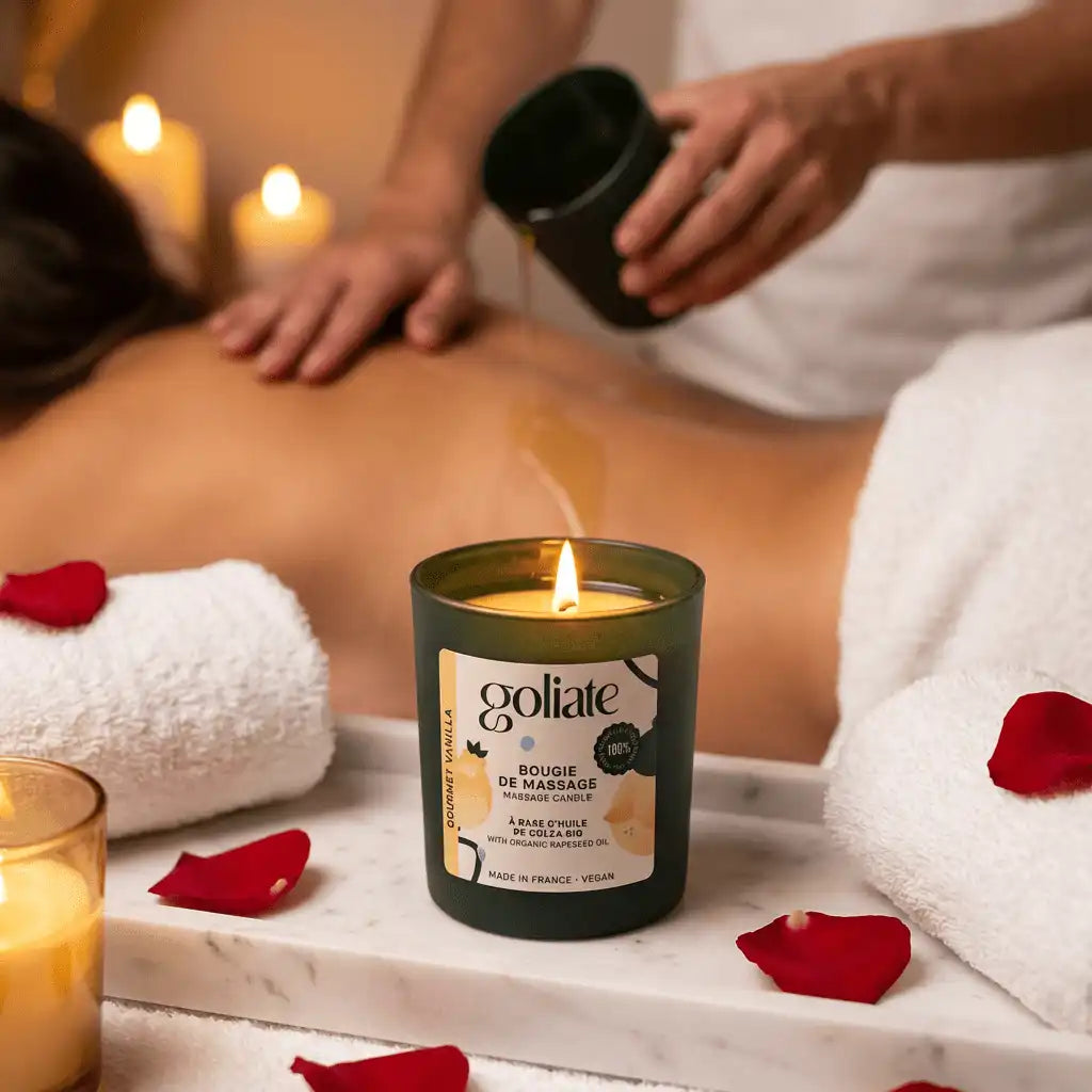 bougie de massage bio Goliate