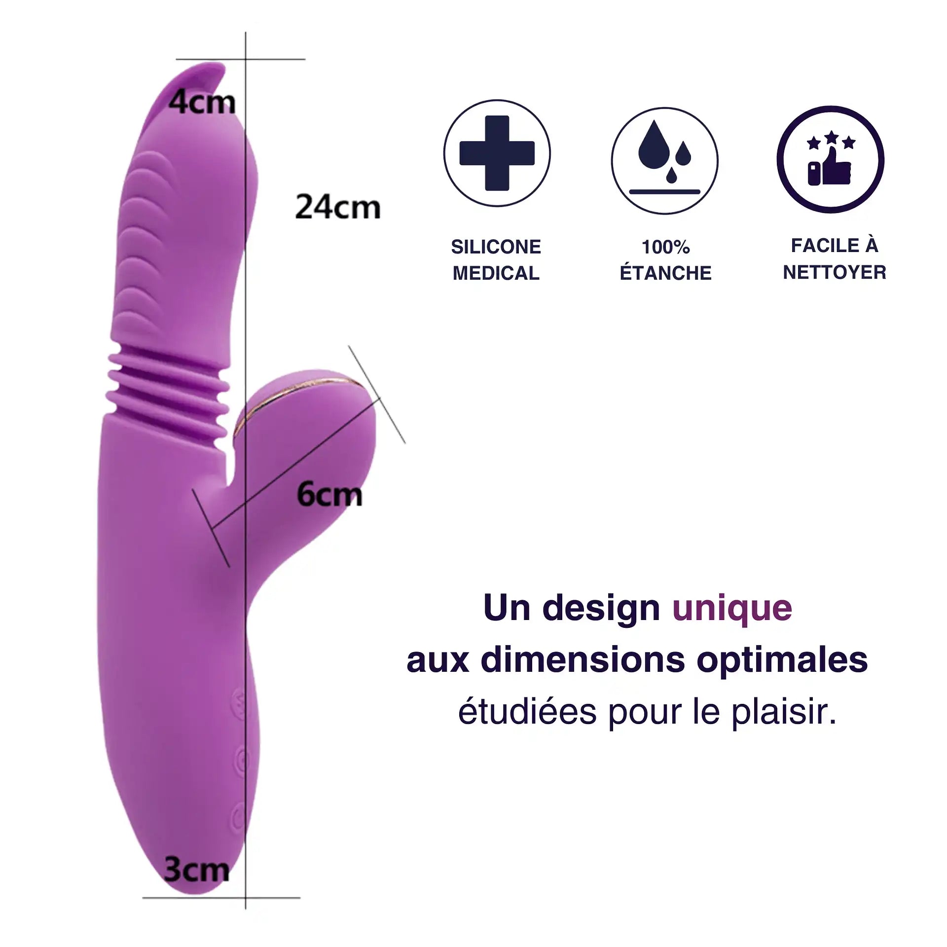 Nova – Stimulateur 2-en-1 tête va-et-vient et stimulation sans contact