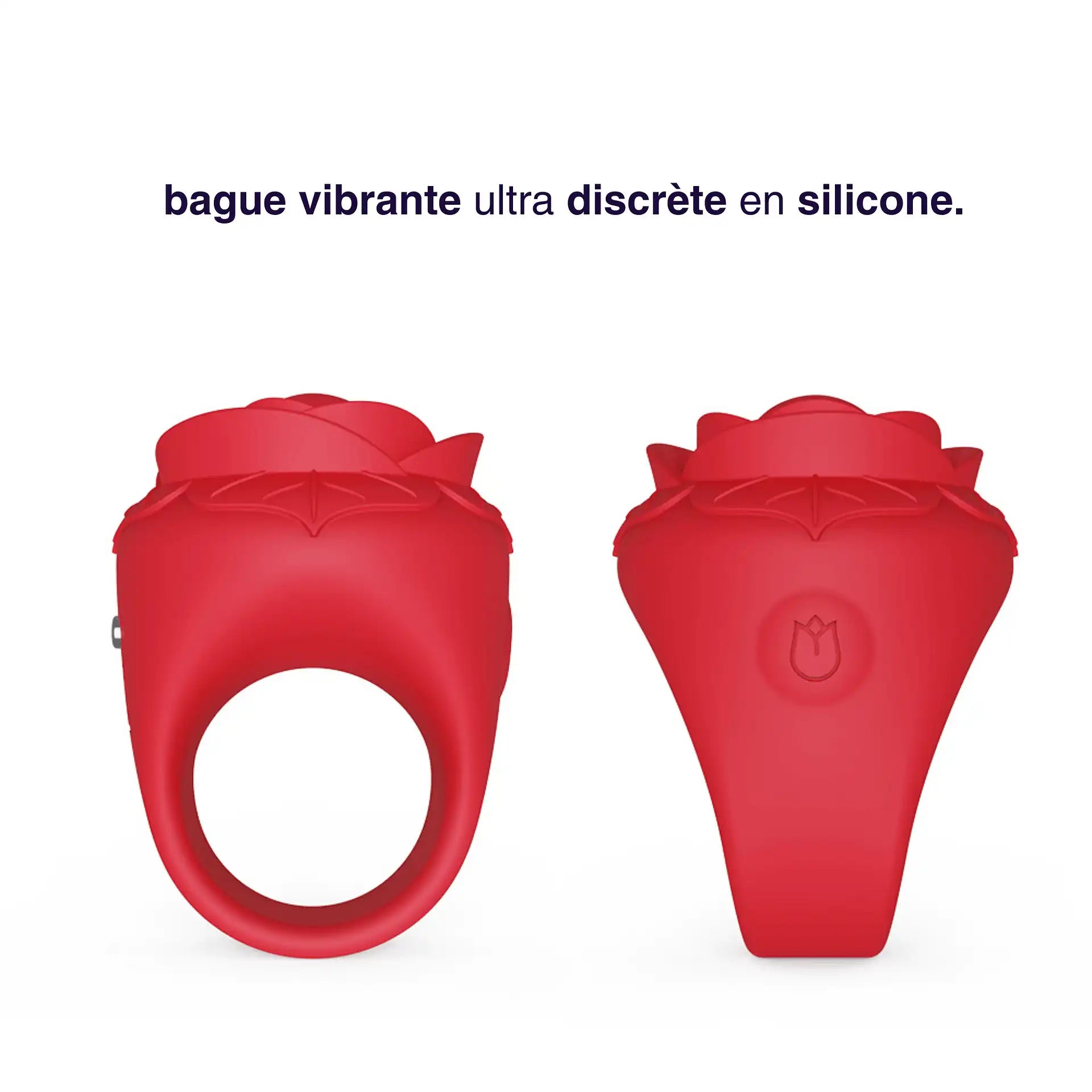 Ruby – Bague vibrante en silicone