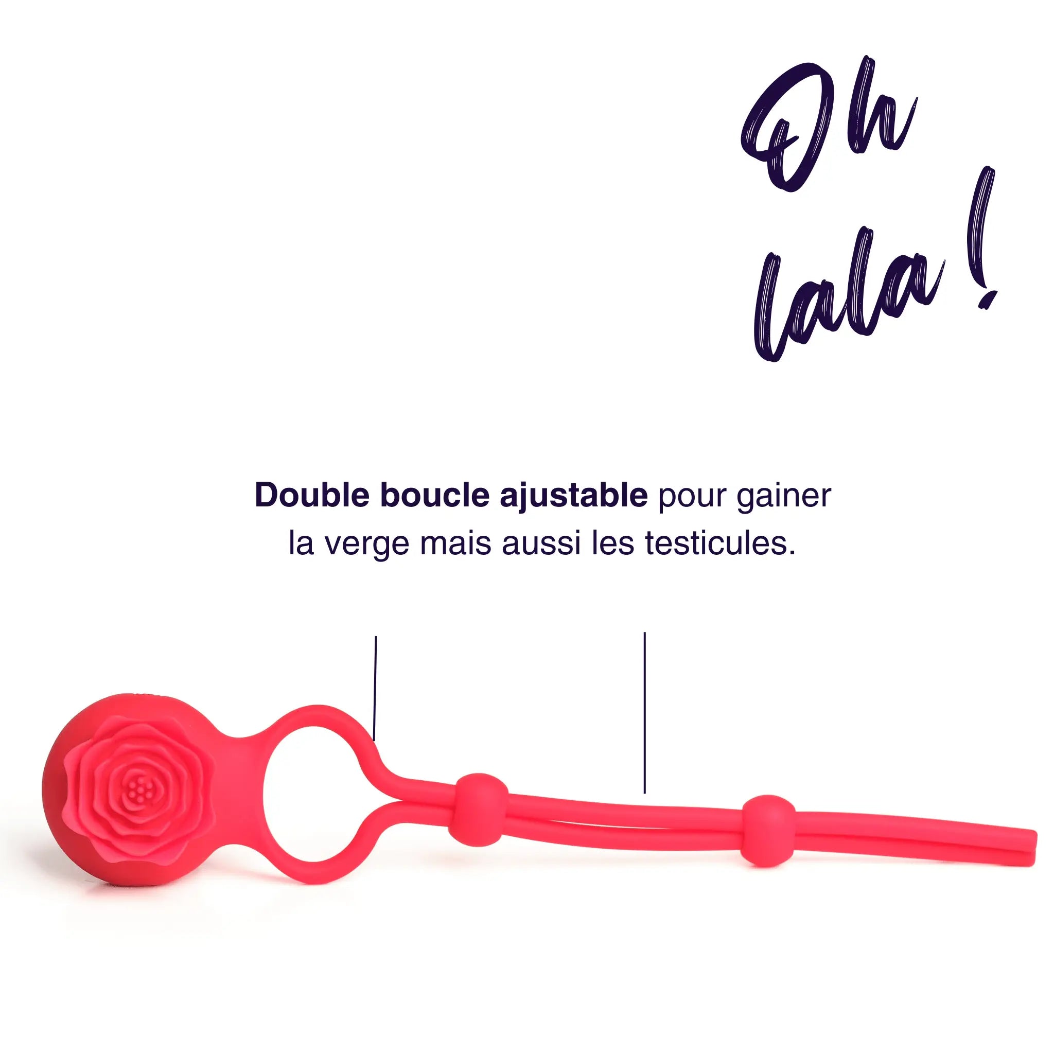 anneau pénien vibrant cockring ajustable silicone Mon Amour