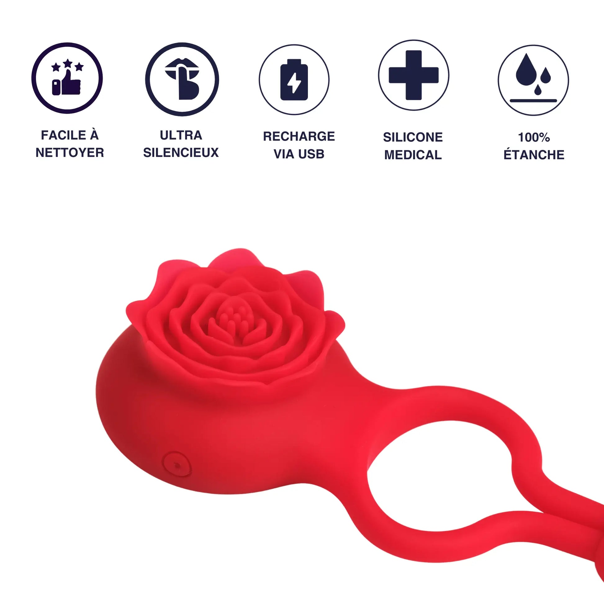 anneau pénien vibrant cockring ajustable silicone Mon Amour