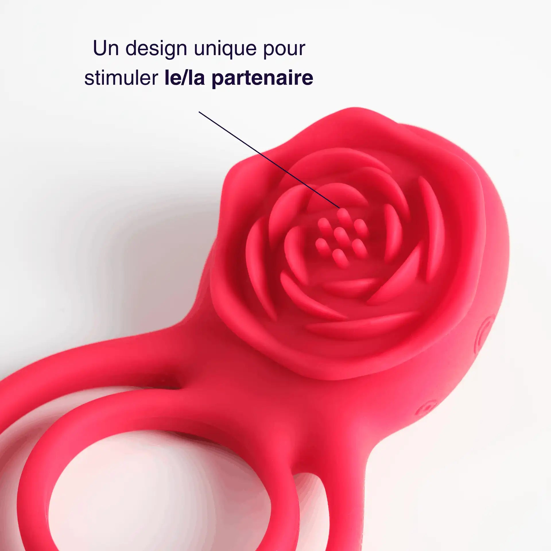 Nero – Cockring vibrant double boucle avec télécommande