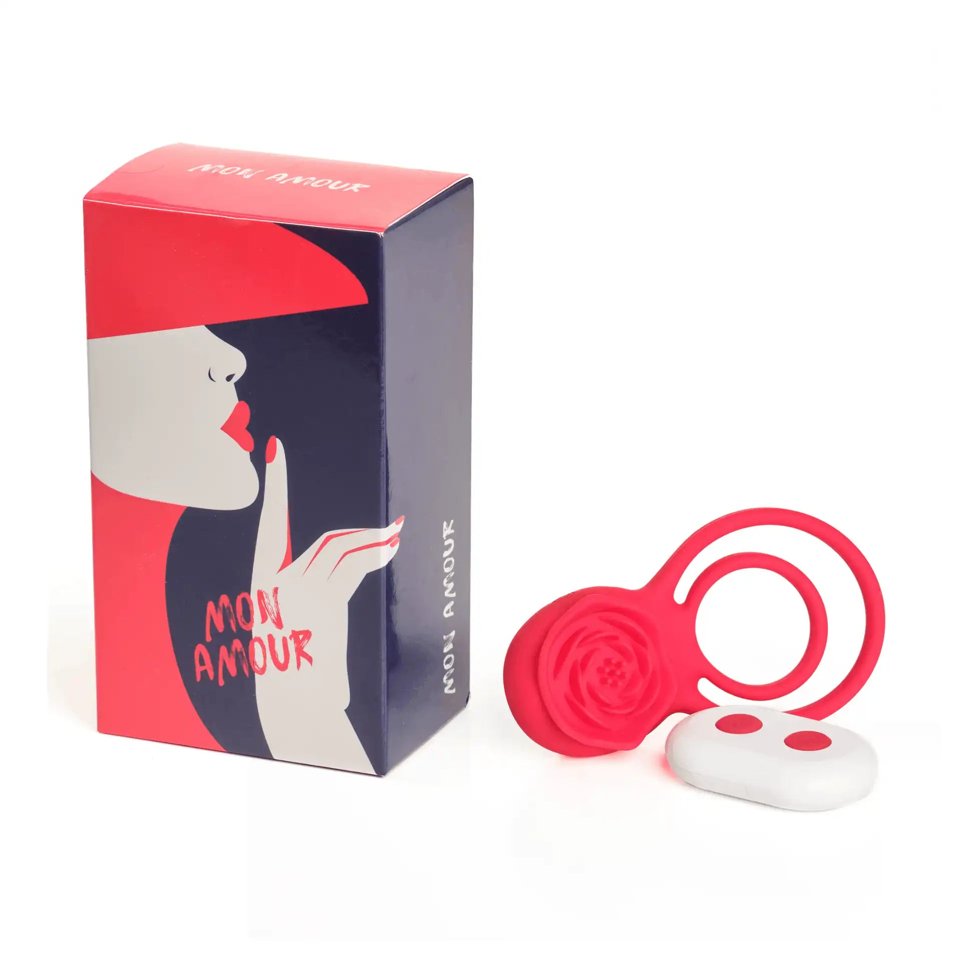 Nero – Cockring vibrant double boucle avec télécommande