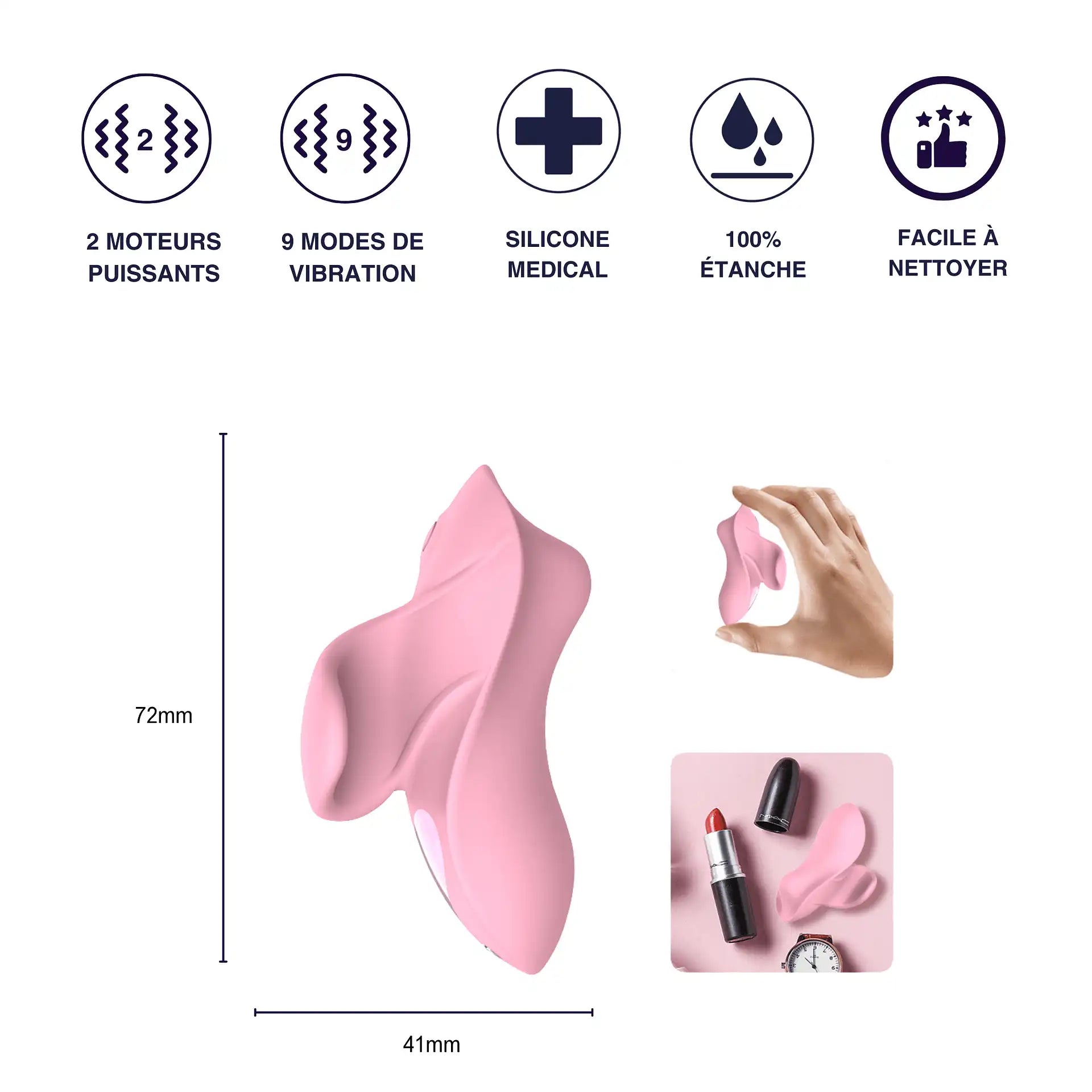 Nymea – Galet vibrant ergonomique