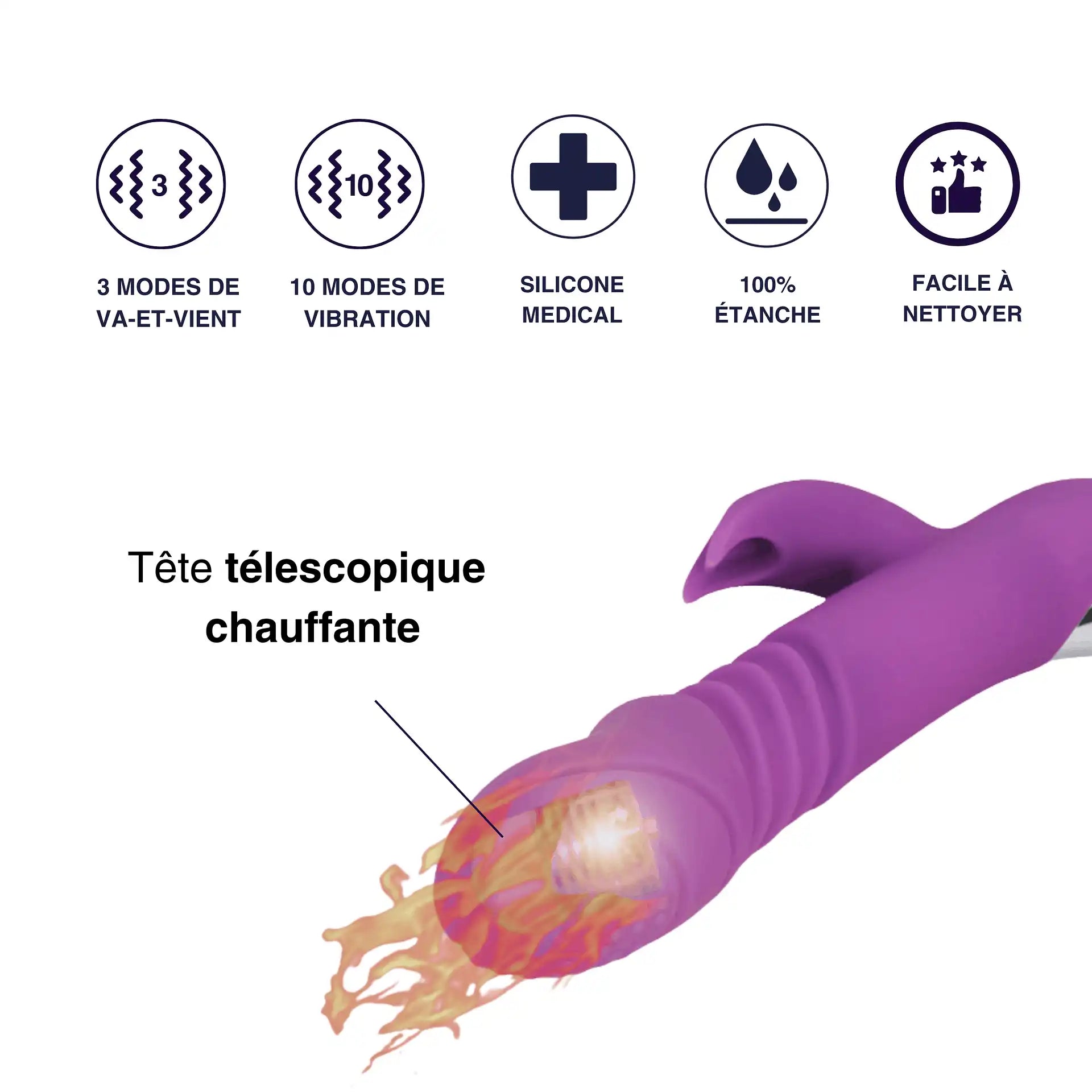 Milo – Vibro télescopique chauffant