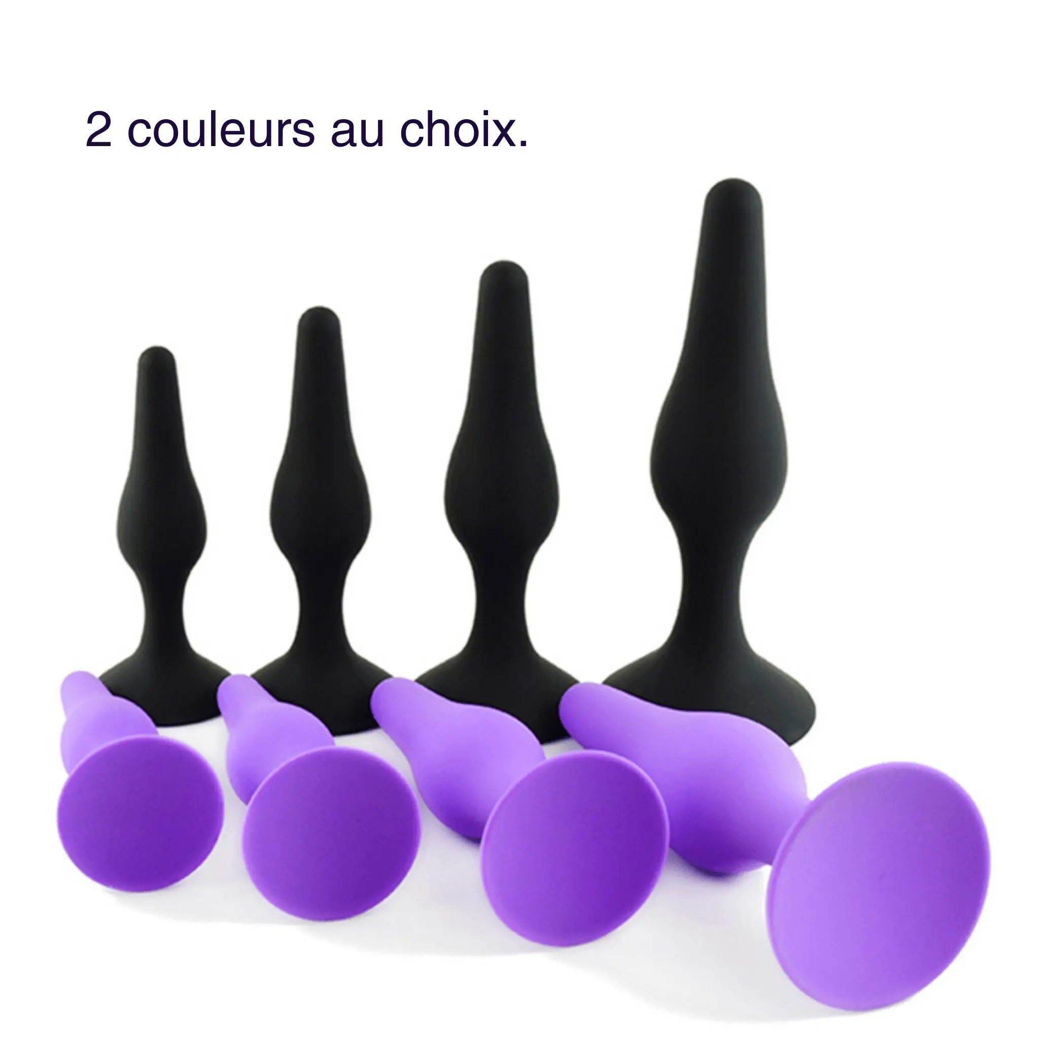 Lot de 4 plug anal silicone tout doux by Mon Amour