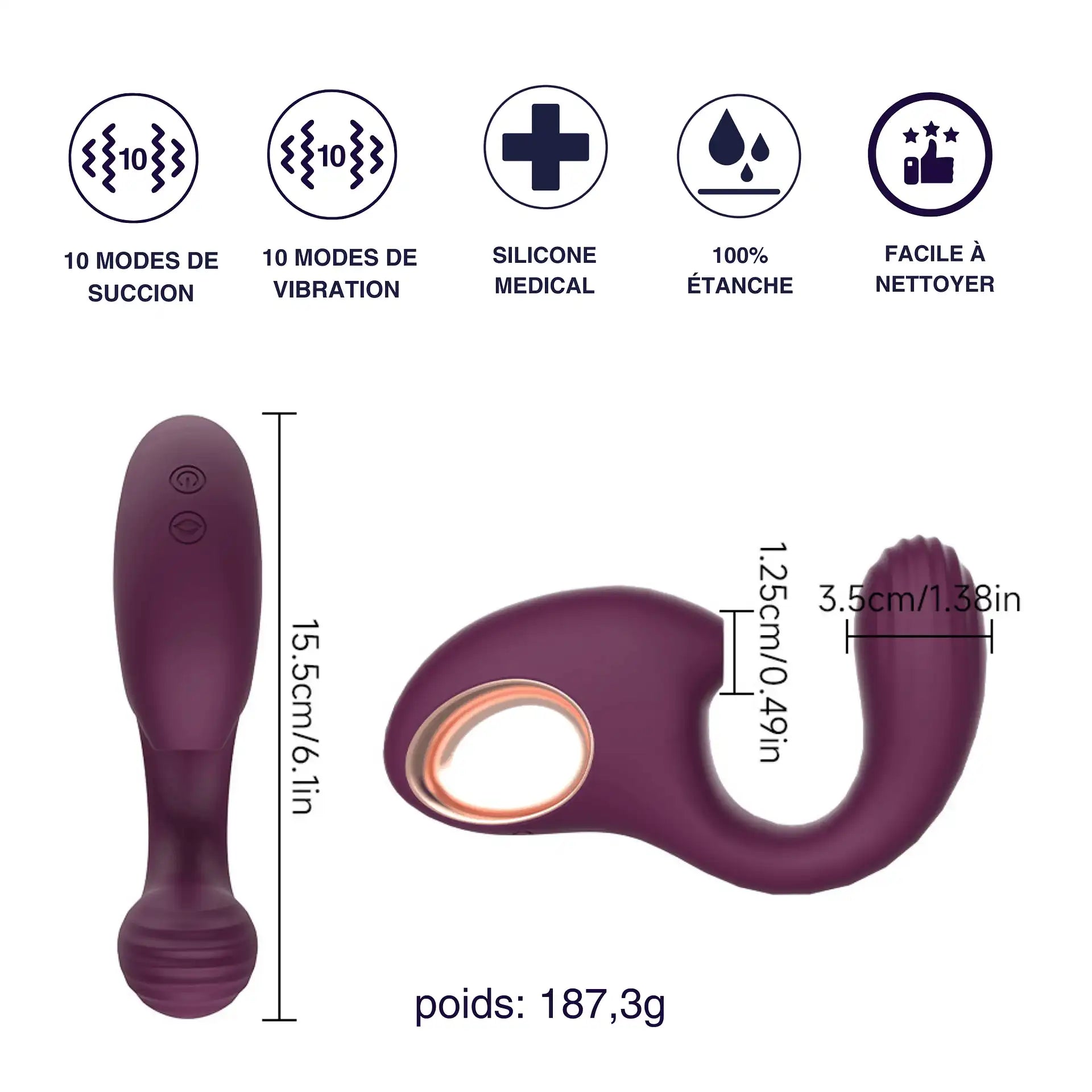 Echo – Sextoy 2-en-1 point G et stimulateur sans contact